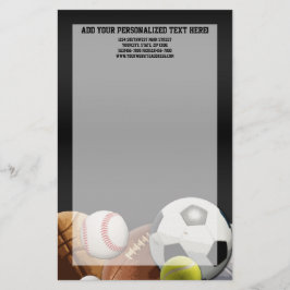 Papelaria Bolas dos esportes de All Star com parede de