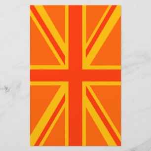 Papelaria Bold Orange Union Jack British Flag Swag