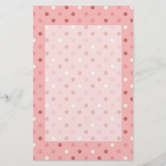 Papelaria Bolinhas cor-de-rosa bonito