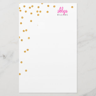 Papelaria BOLINHAS PERSONAL NOTE confetti bold brilho dourad
