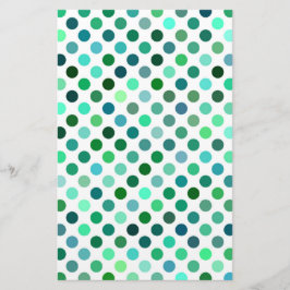 Papelaria Bolinhas verde e azul