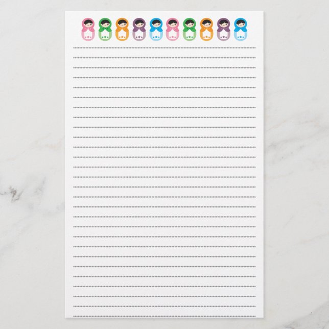 Papelaria Bonecas de Matryoshka (Frente)