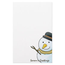 Papelaria Boneco de Neve de Natal