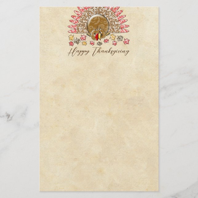 Papelaria Bonita Cartoon Ação de Graças Turquia (Frente)