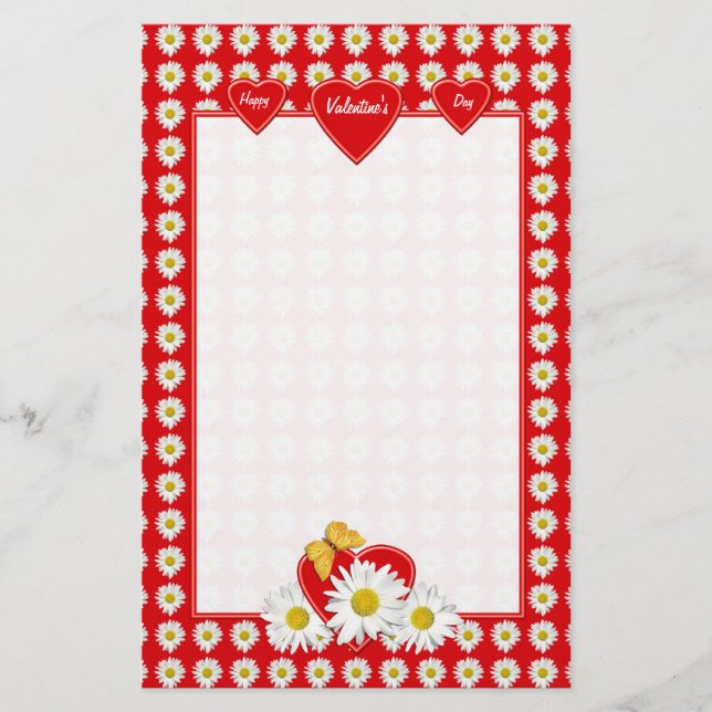 Papelaria Bonito Daisy Hearts Stationery (Frente)