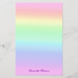 Papelaria Bonito Ombre Pastel Rainbow