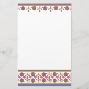 Papelaria Bonito Rangoli Floral Borders Stationery