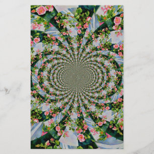 Papelaria Bonito rosa-boho, rosas vermelhas, flor-aquarela