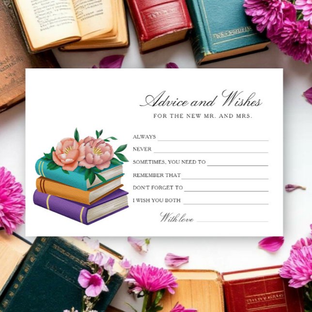 Papelaria Books Bridal Shower Advice and Wishes (Criador carregado)