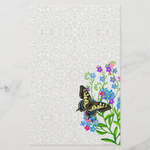 Papelaria Borboleta de Swallowtail no Papel de carta Esquece