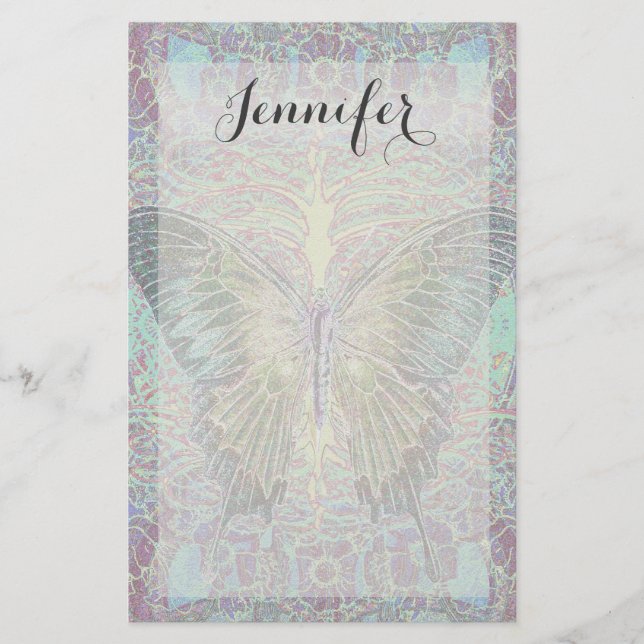 Papelaria Borboleta int o jardim (Frente)