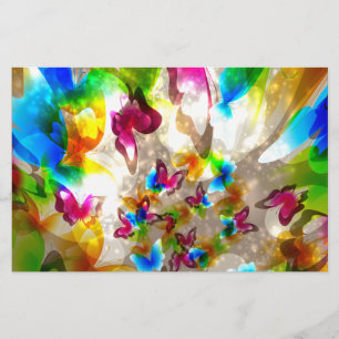 Papelaria Borboletas abstrato