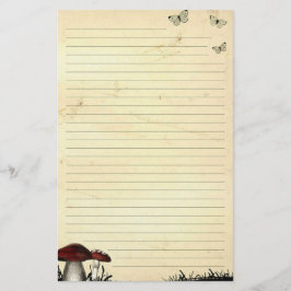 Papelaria Borboletas e Papel antigo com revestimento de cogu