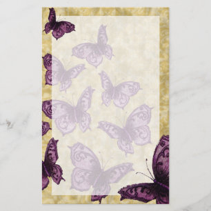 Papelaria Borboletas reais (violetas)