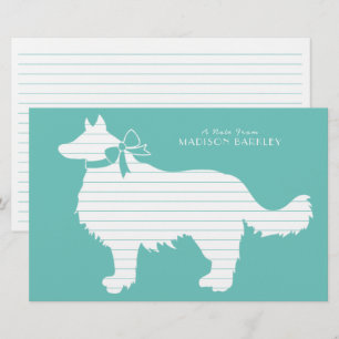 Papelaria Borda Collie Dog Puppy