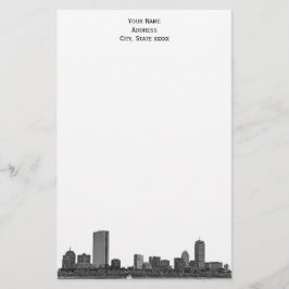 Papelaria Boston Skyline Etch 01 Stationery