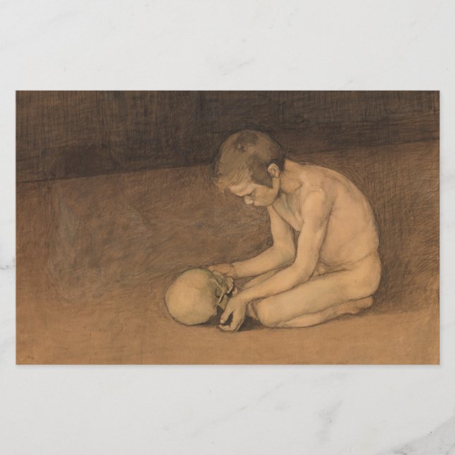 Papelaria Boy with Skull (por Magnus Enckell) (Frente)