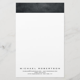 Papelaria Branco cinzento profissional liso minimalista