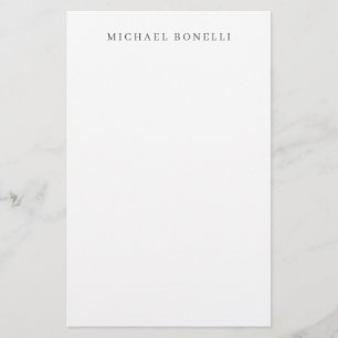 Papelaria Branco moderno elegante minimalista simples