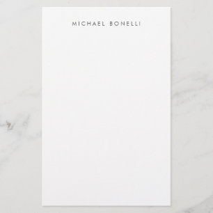 Papelaria Branco moderno elegante minimalista simples