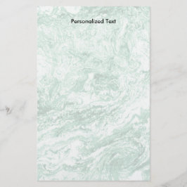 Papelaria Branco verde abstrato marmoreado do design |