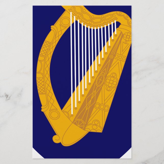 Papelaria Brasão de Ireland - emblema irlandês (Frente)