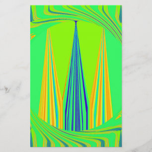 Papelaria Bright Edgy Geometry Neon Pattern Art Design