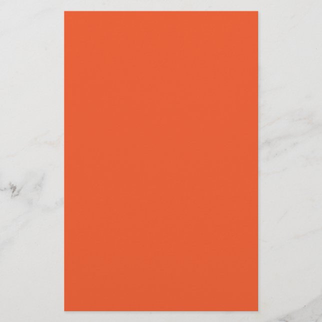 Papelaria Bright Orange Minimalist Solid Background (Frente)