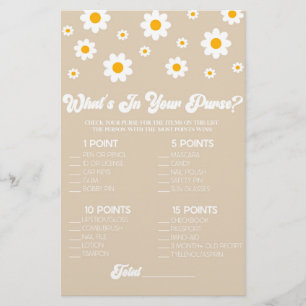 Papelaria Brown Retro Daisy O que há no jogo de Chá de frald