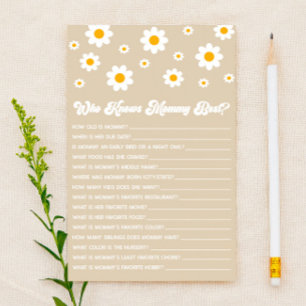 Papelaria Brown Retro Daisy Que Conhece O Jogo Da Chá de fra