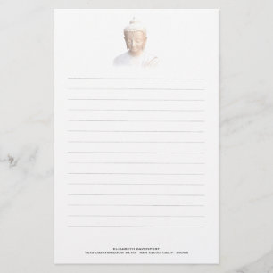 Papelaria Buddha em meditativo do branco   e calmo serenos
