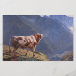 Papelaria Bull nos Alpes (por Eugène Burnand)