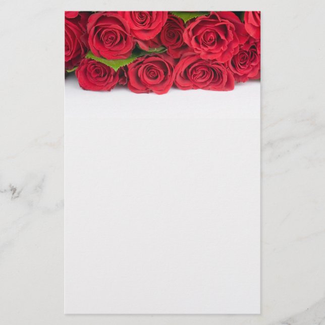 Papelaria Buquê das rosas vermelhas que Wedding artigos de (Frente)