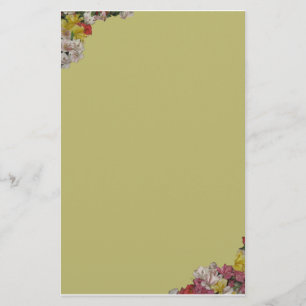 Papelaria Buquê Floral em Papel Dourado Claro