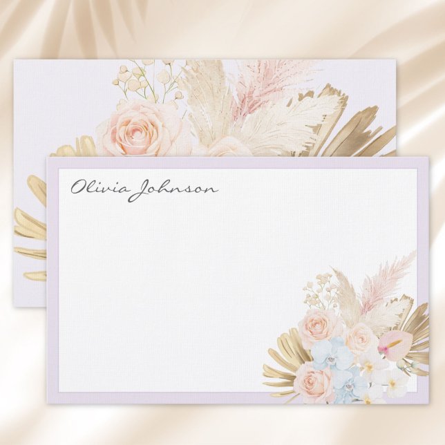 Papelaria Buquê Floral Tropical Bonito Monogramado (Criador carregado)