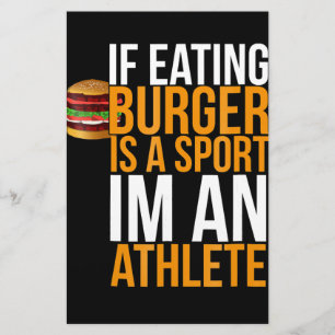 Papelaria Burger Hamburger CHURRASCO Humor Engraçado Pun Id