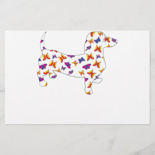 Papelaria Butterfly Doxie Dachshund