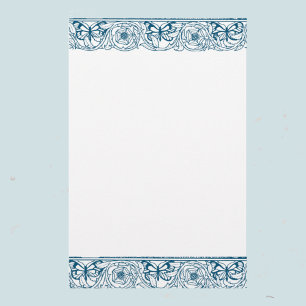 Papelaria Butterfly floral border