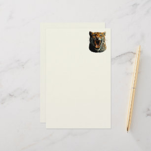 Papelaria Cabeça de ataque com picos-leopardo