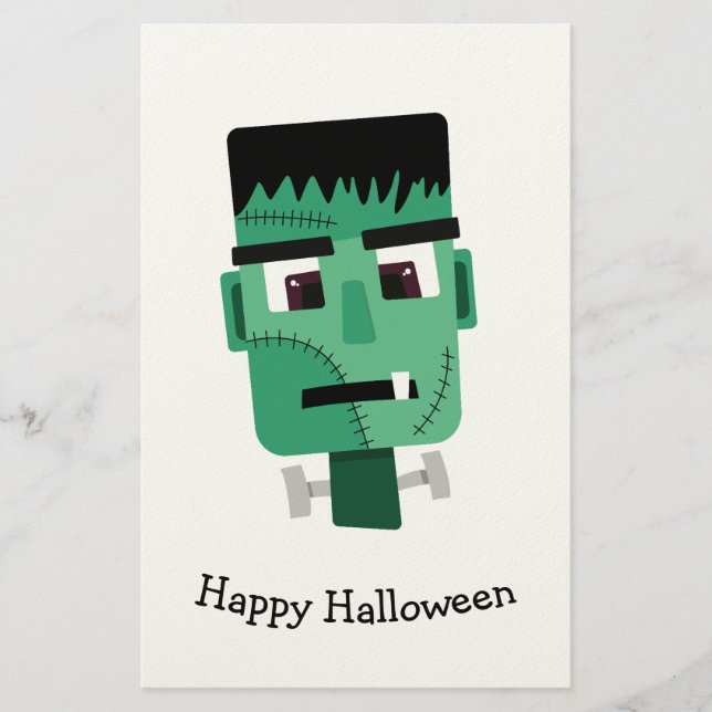 Papelaria Cabeça do Monstro de Frankenstein (Frente)