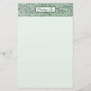 Papelaria Cabeçalho Ornamental Vintage Green Ivy e seu nome