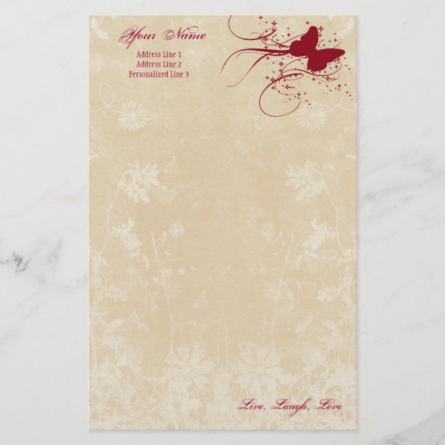 Papelaria Cabeçalho pessoal dos artigos de papelaria, (Frente)