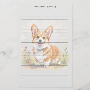 Papelaria Cachorro Corgi Galês Pembroke Vermelho Fofo