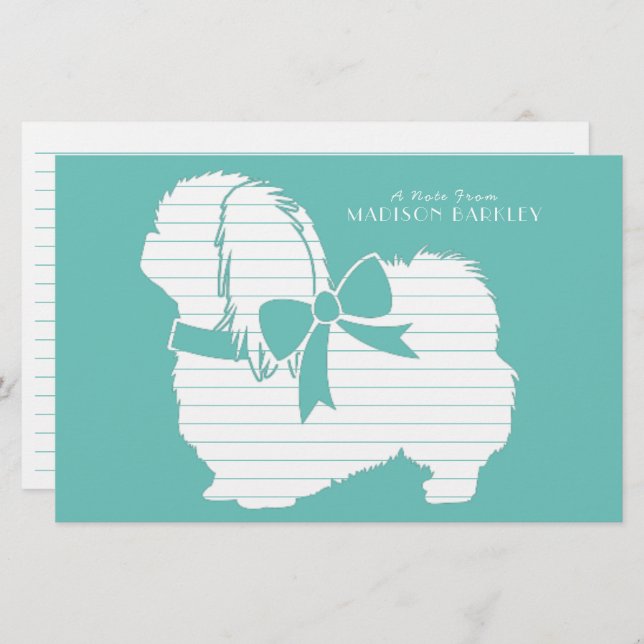 Papelaria Cachorro de Pekingese (Frente/Verso)