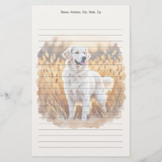 Papelaria Cachorro Golden Retriever Branco