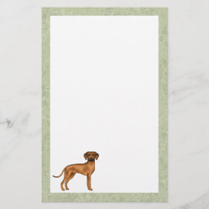 Papelaria Cachorro Leão Africano Ridgeback Rodesiano Verde