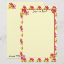 Papelaria Cacto Colorido Personalizado Zinnia 5,5 x 8,5