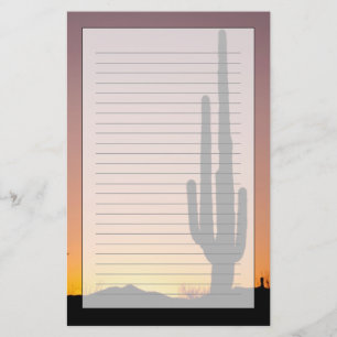 Papelaria Cacto do Saguaro no por do sol