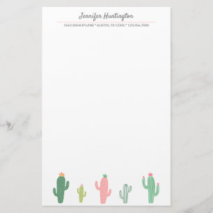 Papelaria Cactus Bonito Retro Girassol Suculento