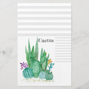Papelaria Cactus watercolor cactos flores do deserto floral